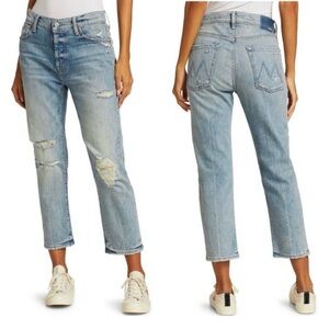 MOTHER Superior Scrapper Ankle Jeans Wicked Wild Premium Denim Women's Size 29